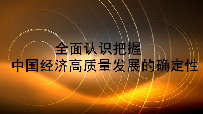 全面认识把握中国经济高质量发展的确定性(习近平经济思想指引下的中国经济专论)